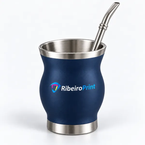 Cuia de chimarrão personalizada com bomba